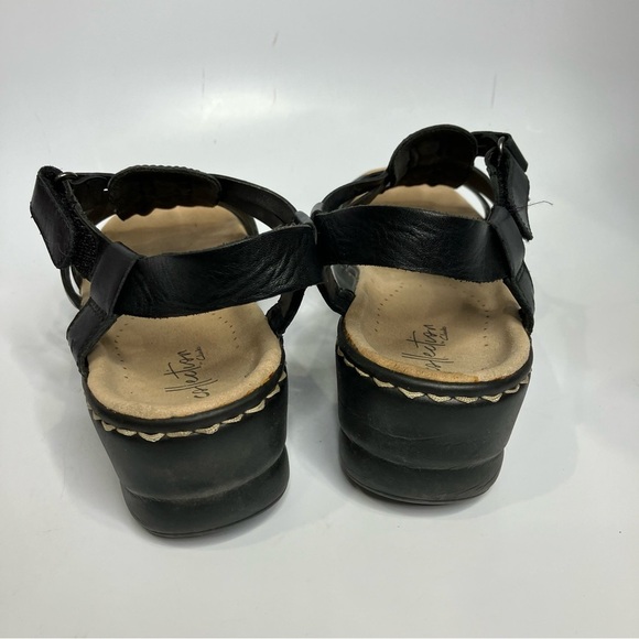 Collection by Clarks Lexi bridge sandals black leather women’s size 10 boho - Picture 7 of 8